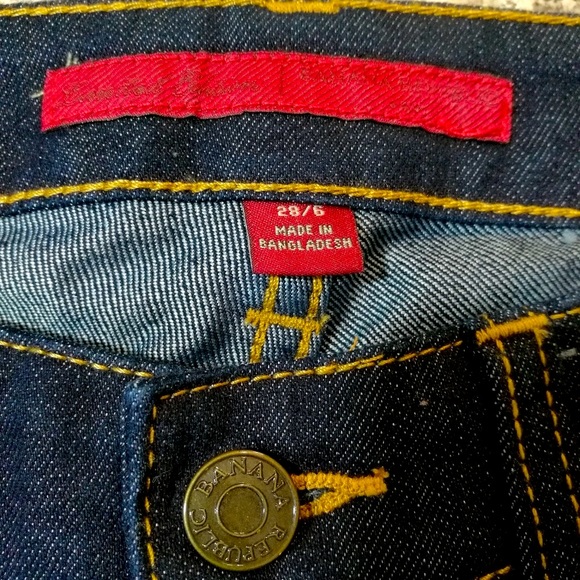 BANANA REPUBLIC Women’s Limited Edition Dark Wash Skinny Bootcut Jeans Size 28 - Picture 5 of 10